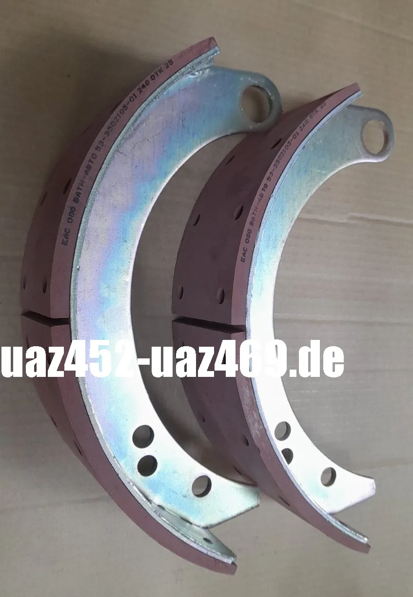 Rear brake shoes for GAZ 53, 3307
