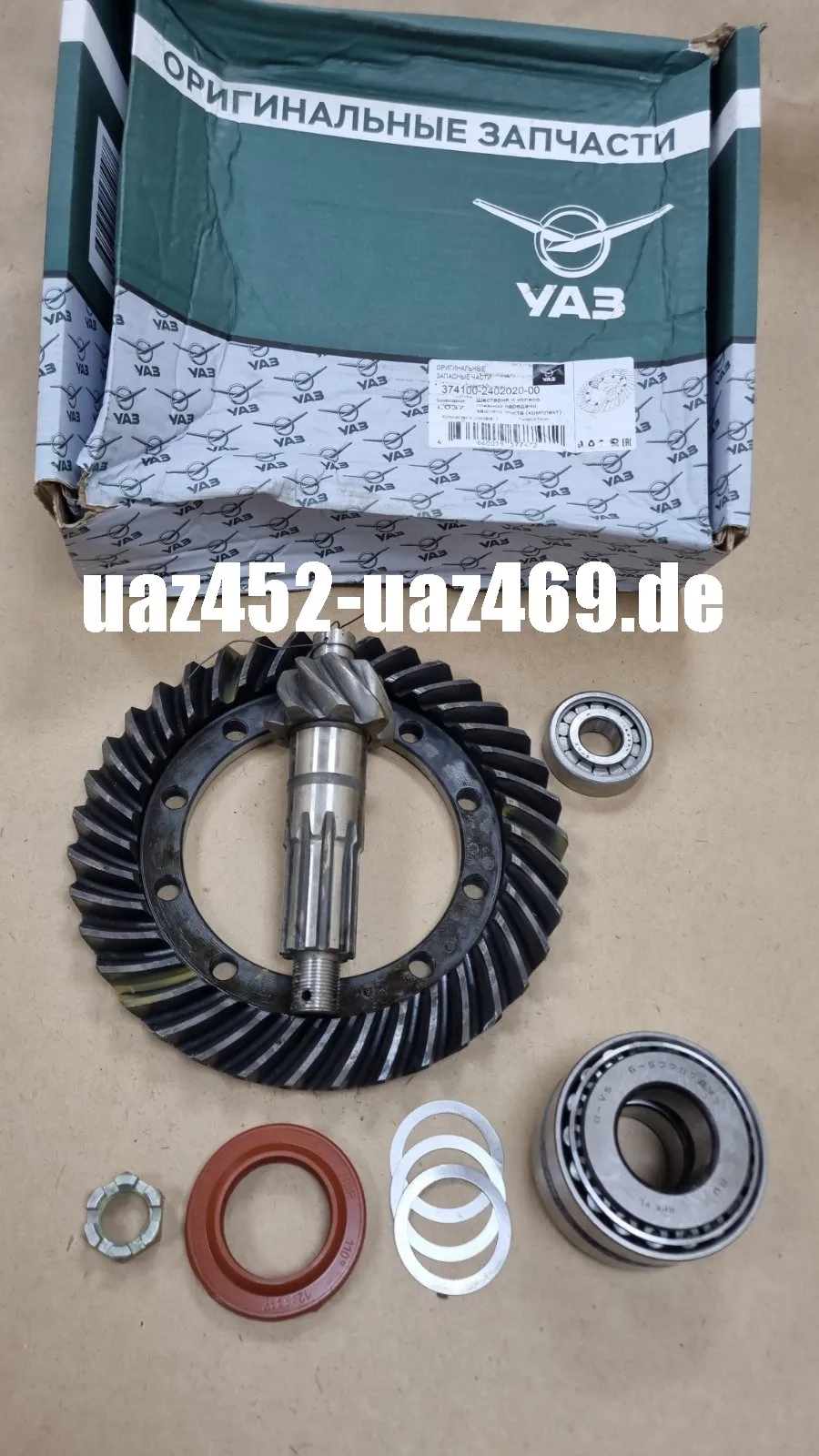 Kegelradgetriebe UAZ 37:8 Zähne Satz ORIGINAL
